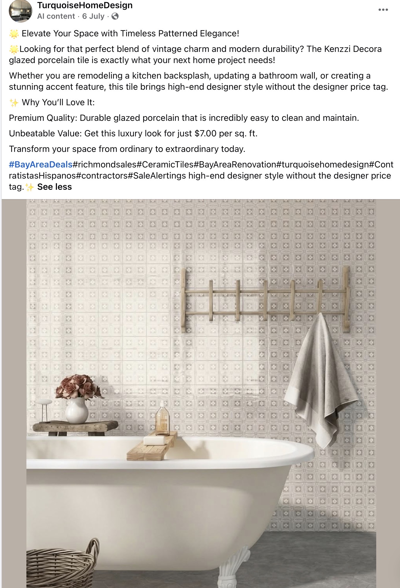 Clearance tile selection 7