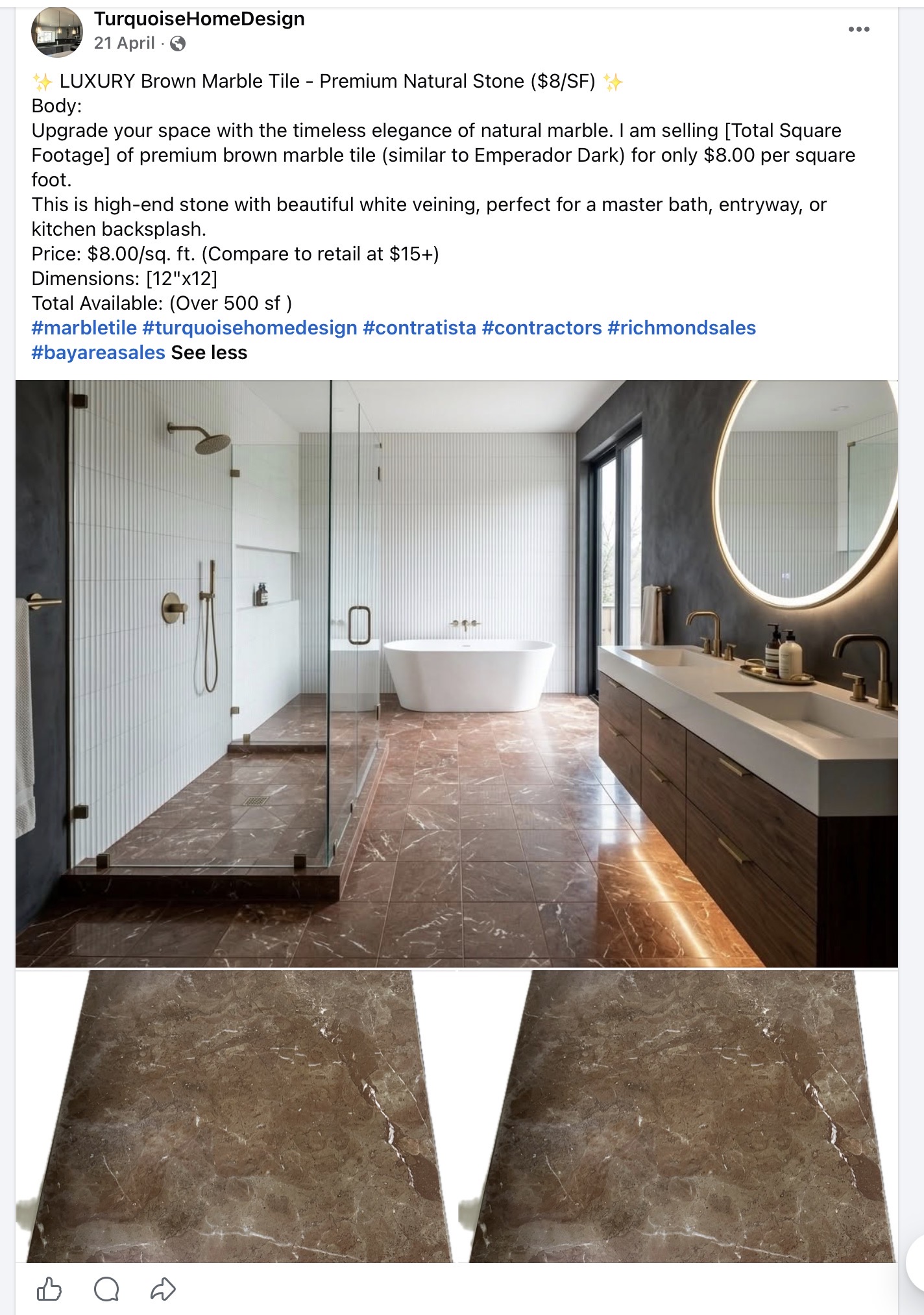 Clearance tile selection 18