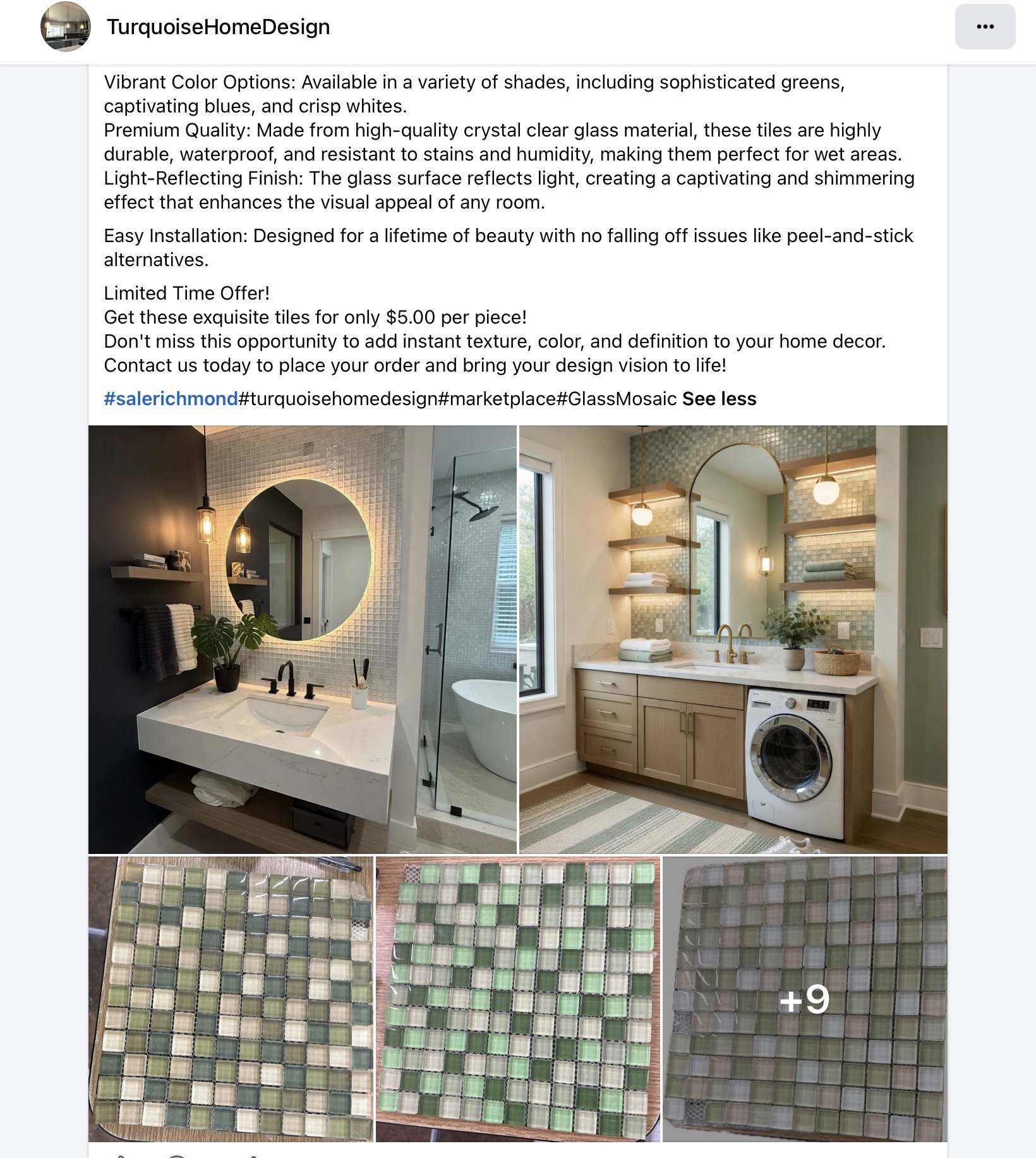 Clearance tile selection 31